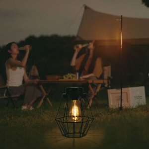 LED соларна лампа 2700K VT-7995 V-TAC черна метална | AVStore