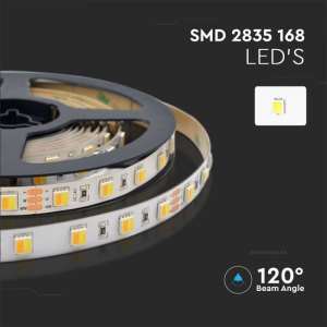 LED лента 14W/M 3IN1 IP65 24V VT-2835-120 V-TAC ролка 5 метра | AVStore