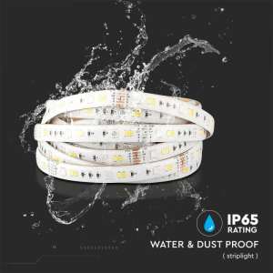 LED лента /комплект/ 15W/M RGB+3IN1 IP65 VT-5050-90 V-TAC ролка 5 метра | AVStore