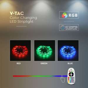 LED лента /комплект/ 15W/M RGB+3IN1 IP65 VT-5050-90 V-TAC ролка 5 метра | AVStore