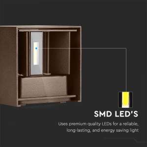 LED стенна лампа 20W 3000K VT-11120 V-TAC кафява | AVStore