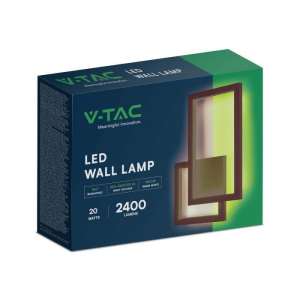 LED стенна лампа 20W 3000K VT-11120 V-TAC кафява | AVStore