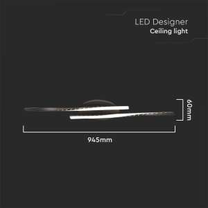 LED плафон 12W 3000K VT-7788 V-TAC черен | AVStore