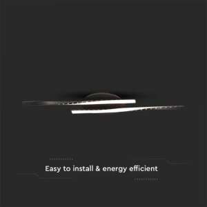 LED плафон 12W 3000K VT-7788 V-TAC черен | AVStore