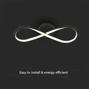 LED плафон 24W 3000K VT-7789 V-TAC черен | AVStore