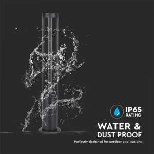 LED градинска лампа 10W 6400K VT-820 V-TAC черна 80 см | AVStore