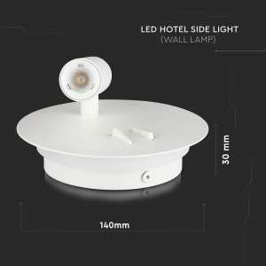LED стенна лампа 3W+6W 3000K VT-2963 V-TAC бяла | AVStore