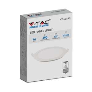 LED панел 6W 4000K V-TAC VT-607 12см | AVStore