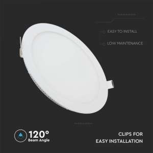 LED панел 12W 4000K V-TAC VT-1207 17см | AVStore