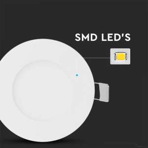 LED панел с EMC драйвер 3W 4000K V-TAC VT-307 8см | AVStore