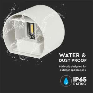 LED стенна лампа 5W 3000K VT-756 V-TAC бяла кръгла | AVStore