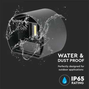 LED стенна лампа 5W 4000K VT-756 V-TAC черна | AVStore