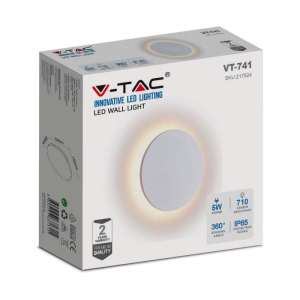 LED стенна лампа 5W 3000К VT-741 V-TAC бяла | AVStore