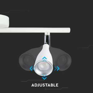 LED двойна лампа 9W 3000K VT-810 V-TAC бяла | AVStore