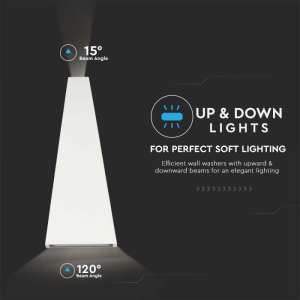 LED стенна лампа 4W 3000K VT-826 V-TAC бяла | AVStore