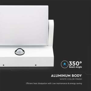 LED стенна лампа със сензор за движение 17W 4000K VT-11020S V-TAC бяла | AVStore