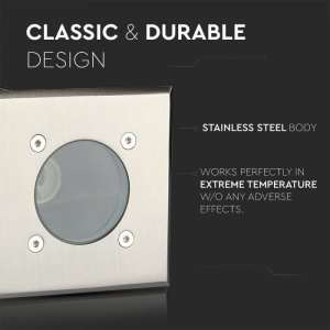 LED подземно осветително тяло GU10 VT-7677 V-TAC металическо квадрат | AVStore