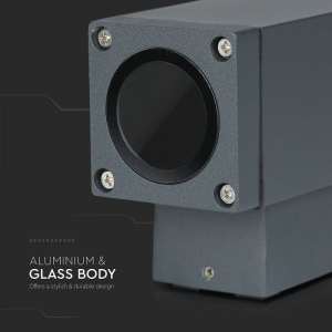 Стенно осветително тяло GU10 VT-842 V-TAC сиво двустранен светлинен поток | AVStore