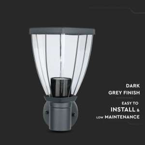 Стенно осветително тяло E27 VT-835 V-TAC черно | AVStore