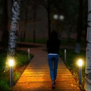 Градинско осветително тяло със сензор за движение E27 VT-838 V-TAC сиво 80 см | AVStore