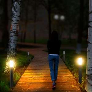 Градинско осветително тяло със сензор за движение E27 VT-838 V-TAC сиво 80 см | AVStore