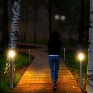 Градинско осветително тяло със сензор за движение E27 VT-838 V-TAC сиво 110 см | AVStore