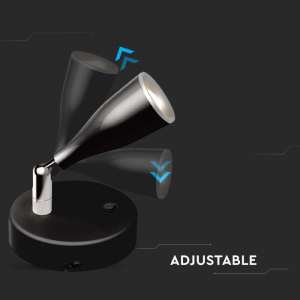 LED стенна лампа с ключ 4.5W 3000K VT-805 V-TAC черна | AVStore