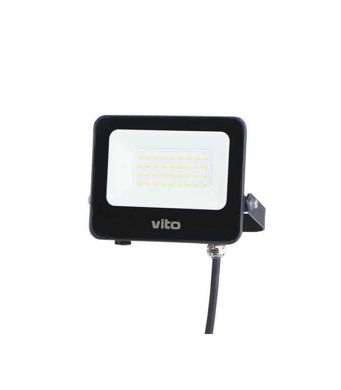LED прожектор 20W 6000K VITO черен | AVStore
