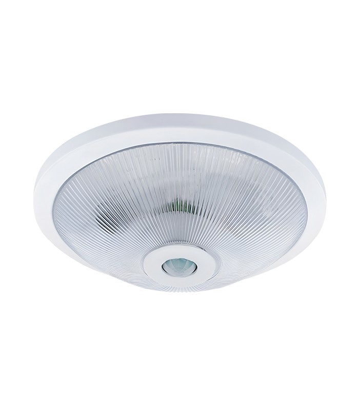 Плафон кръгъл 2xE27 PIR сензор VITO бял | AVStore