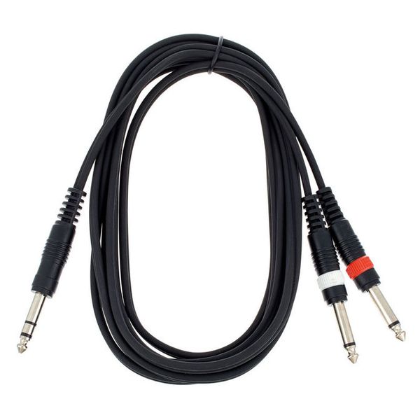 Аудио кабел 6.3мм жак стерео-2x 6.3 жак Thomann 3 метра | AVStore