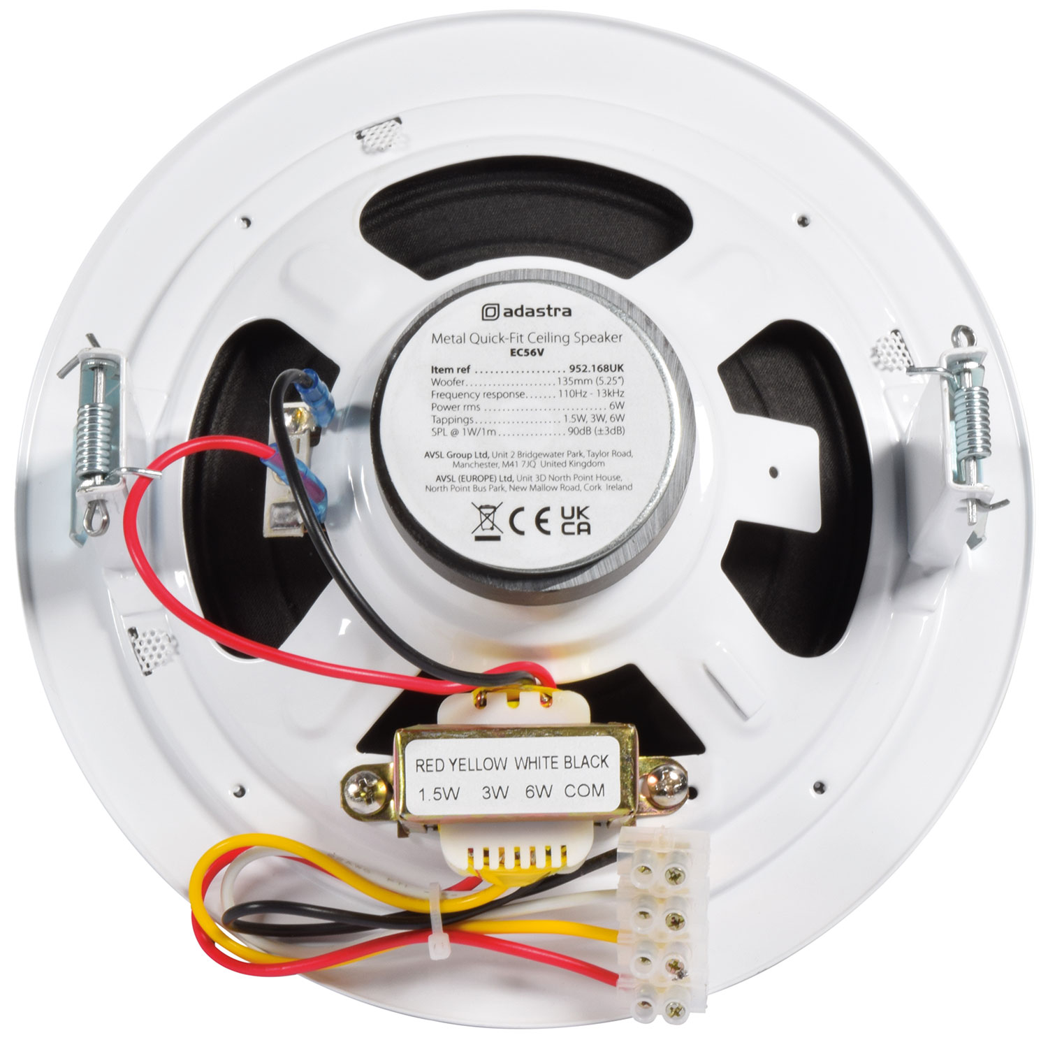 952168UK_IN1 Таванен говорител EC56V 100V Metal Quick Fit Adastra | AVStore