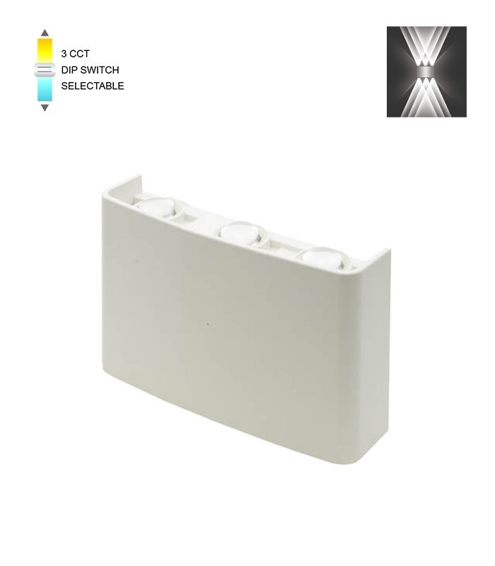 LED стеннa лампа 6W 3xCCT VITO бяла 16×10 | AVStore