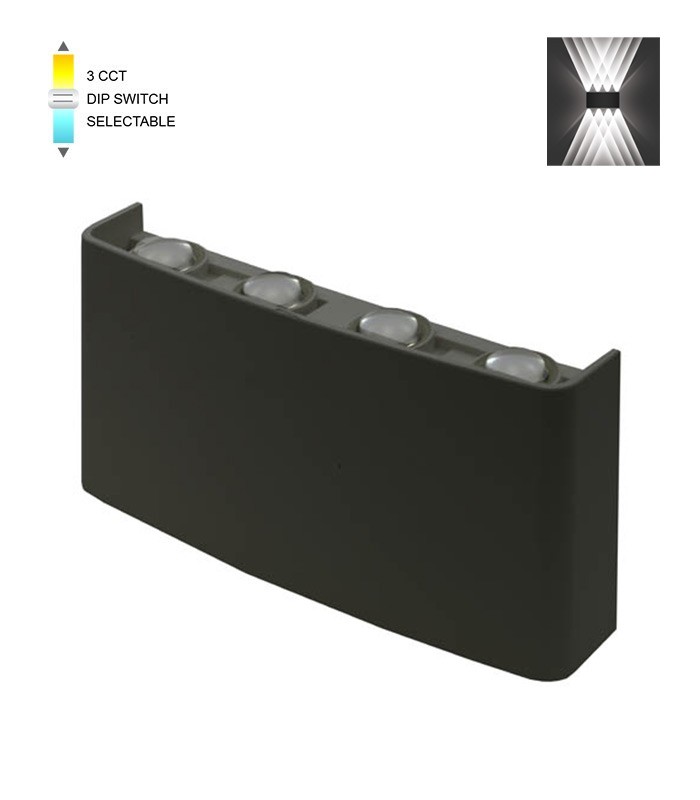 LED стеннa лампа 8W 3xCCT VITO черна 21×10 | AVStore