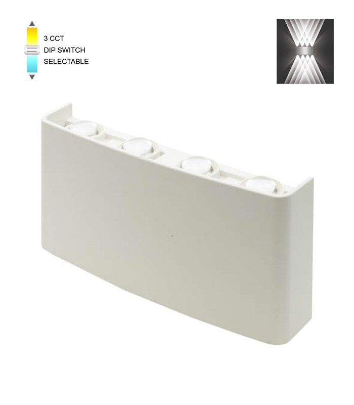 LED стеннa лампа 8W 3xCCT VITO бяла 21×10 | AVStore
