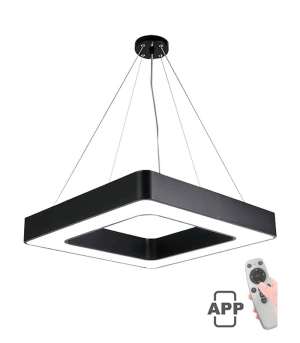 LED пендел квадратен 600×600 60W черен VITO | AVStore
