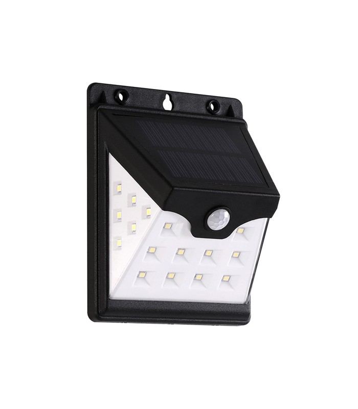 LED соларен прожектор SOLIGHT W PHOTO & PIR сензор 1W 6400K VITO черен | AVStore