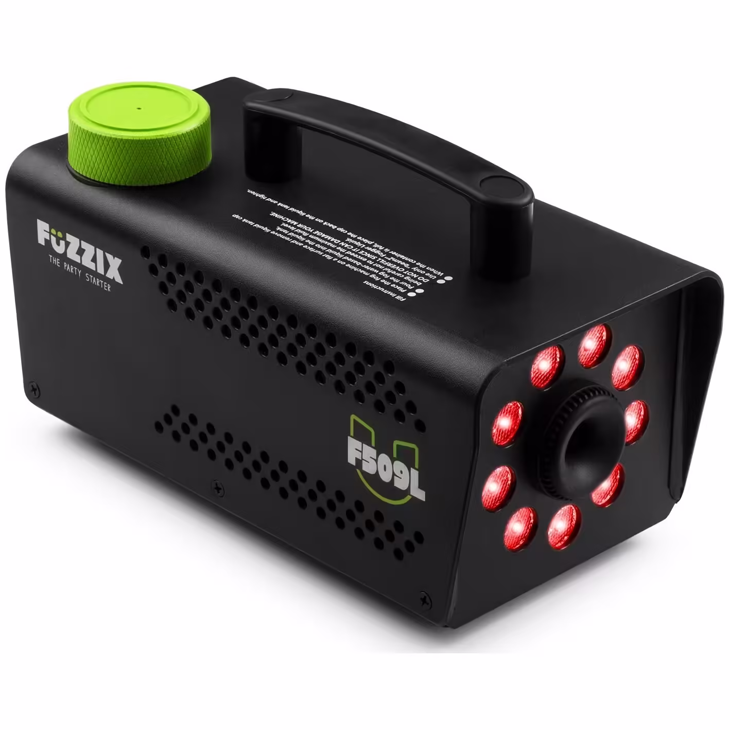 160310_side1 Професионална пушек машина Fuzzix F509L 9 LEDs RGB | AVStore