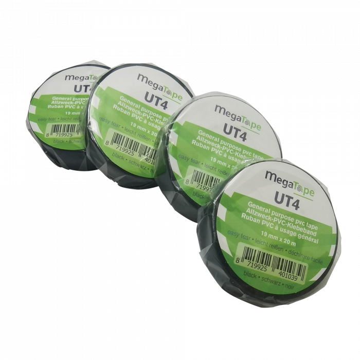 90677_detail02_35 Тиксо MegaTape UT4 черно 19мм/20м | AVStore