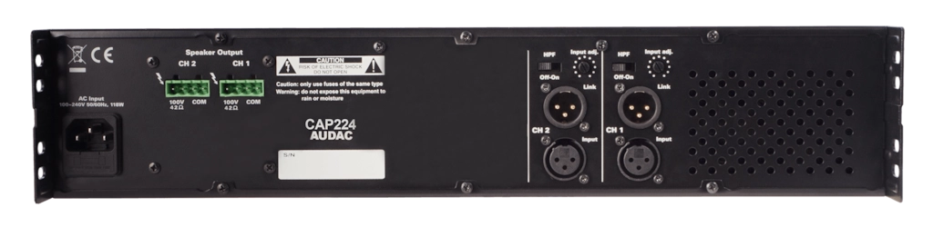 CAP224_back Инсталационен усилвател 2 x 240W 100V CAP224 Adastra | AVStore