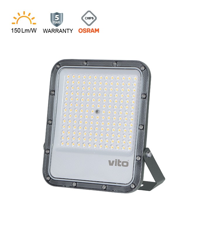 LED прожектор 100W 6000K RONA+ VITO сив | AVStore