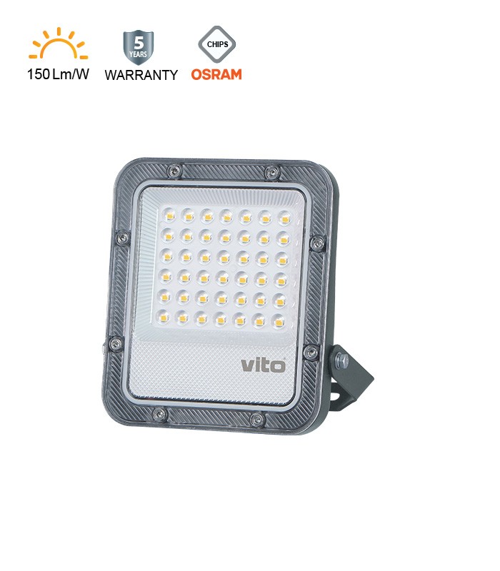 LED прожектор 40W 6000K RONA+ VITO сив | AVStore