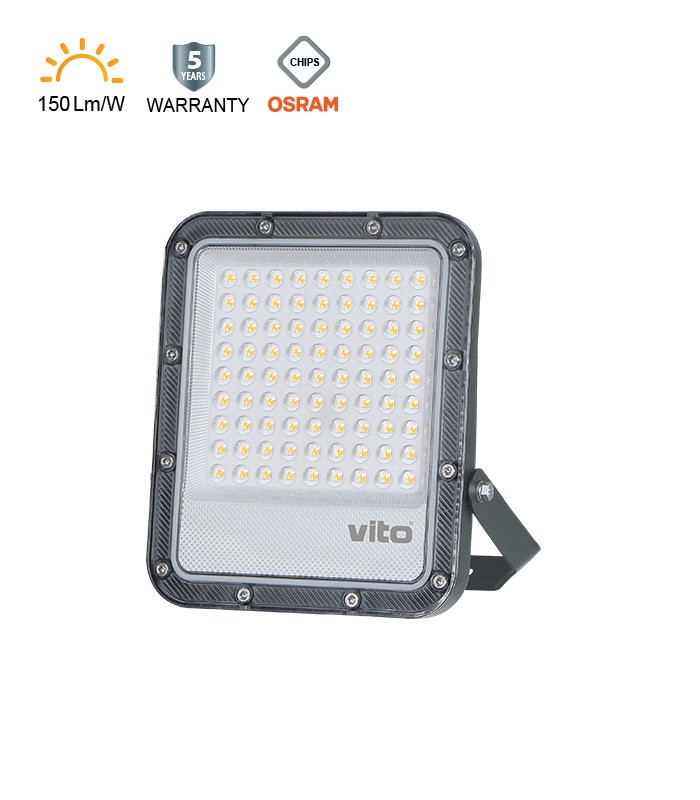 LED прожектор 50W 6000K RONA+ VITO сив | AVStore