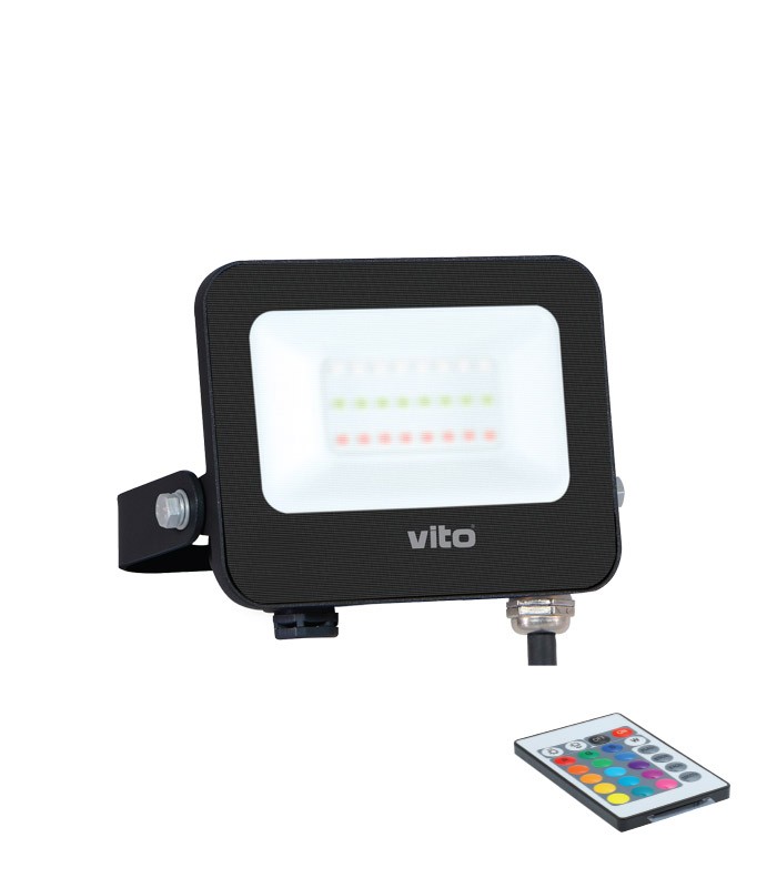 LED прожектор SAVA 20W RGB VITO черен | AVStore
