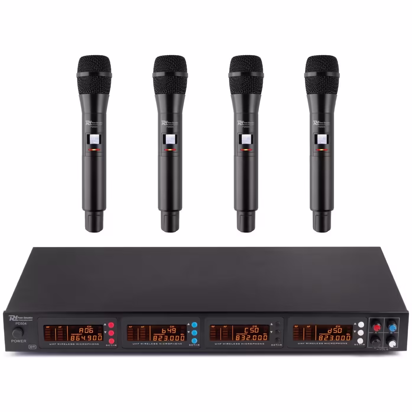 179004_co1_lr_rgb Безжичен микрофонен комплект Power Dynamics PD504H UHF с 4 ръчни микрофона 50 канала | AVStore