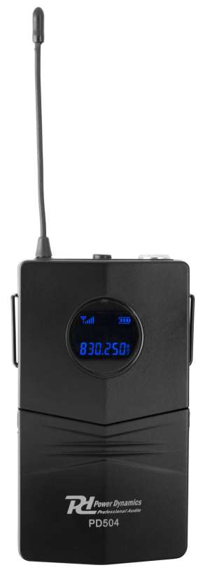 Безжичен микрофонен комплект Power Dynamics PD504B UHF с 4 джобни предавателя 50 канала | AVStore