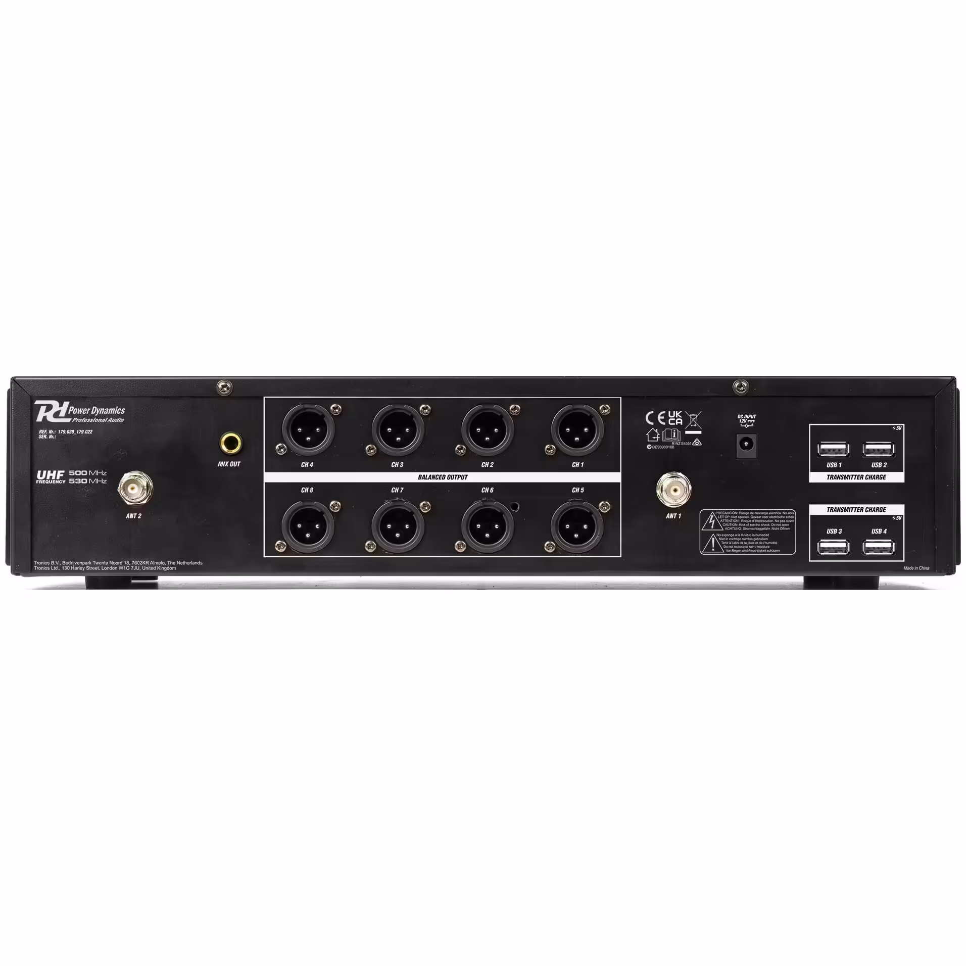 179020_in1b Безжичен микрофонен комплект Power Dynamics PD528 UHF с 8 ръчни микрофона | AVStore