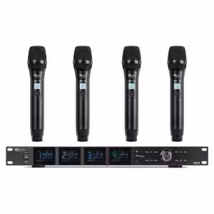 Безжичен микрофонен комплект Power Dynamics PD524 UHF с 4 ръчни микрофона | AVStore