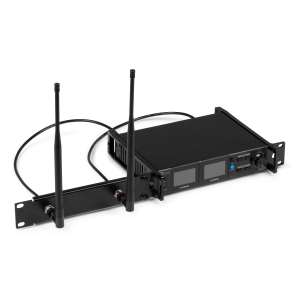 Безжичен микрофонен комплект Power Dynamics PD522B UHF с 2 микрофона 100 канала | AVStore