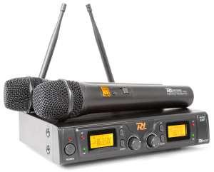 Безжична микрофонна система Power Dynamics PD782 UHF с 2 ръчни микрофона 8 канала | AVStore