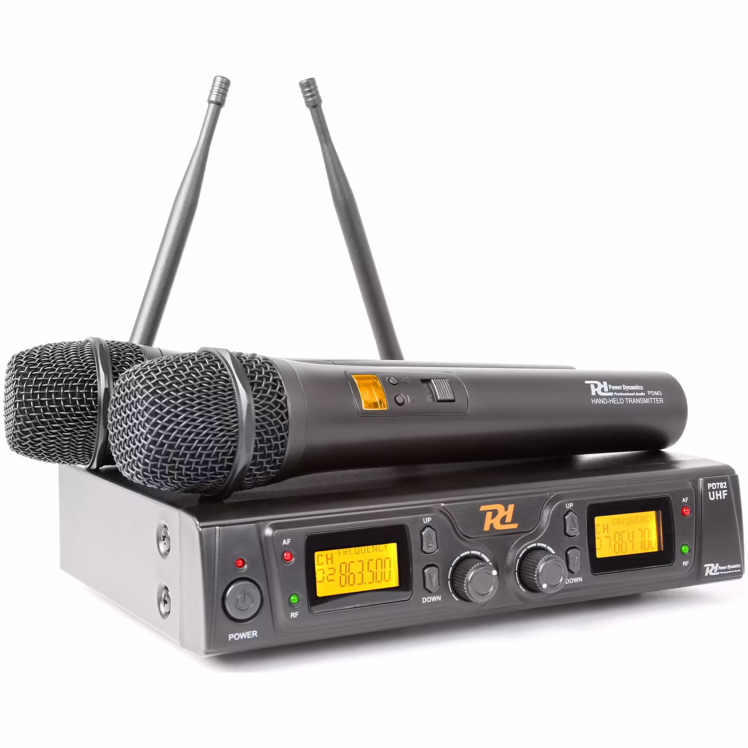 179196_side2 Безжична микрофонна система Power Dynamics PD782 UHF с 2 ръчни микрофона 8 канала | AVStore